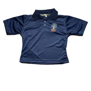 Short sleeve unisex white polos are durable, flexible, and feature an embroidered badge. Made from dri-fit fabric: cotton, polyester, and spandex. Student Short Sleeve Polo Shirt (White)